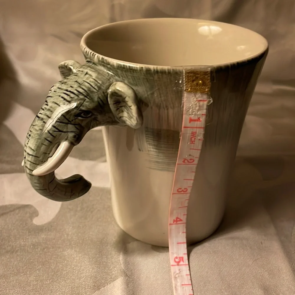 Elephant mug-hand painted for pier 1